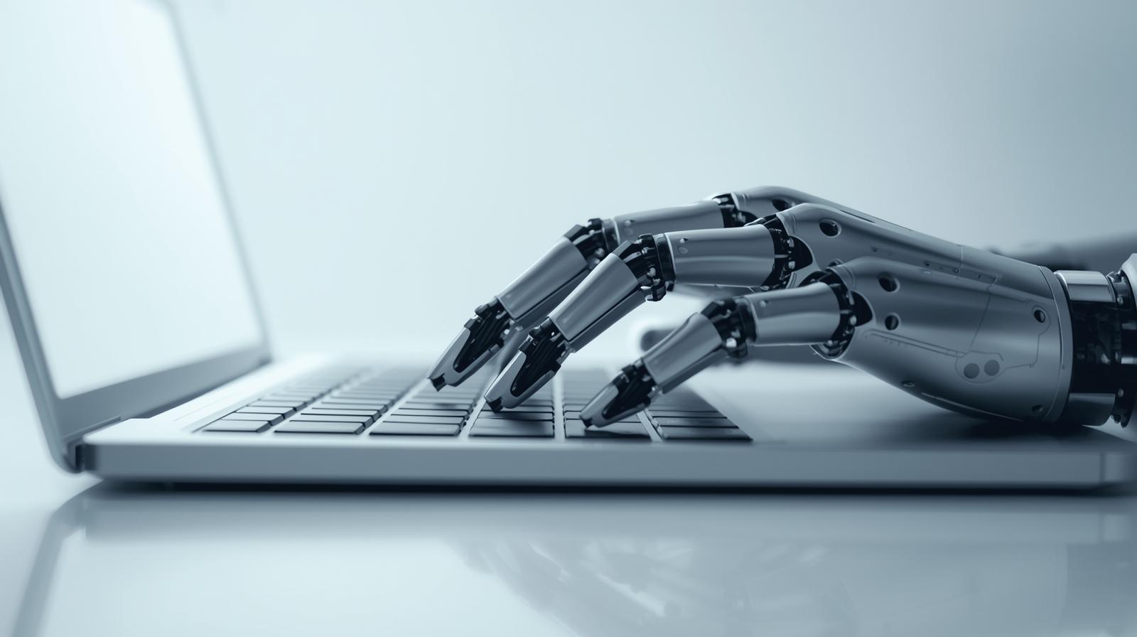 AIがパソコンを操作している手元の画像