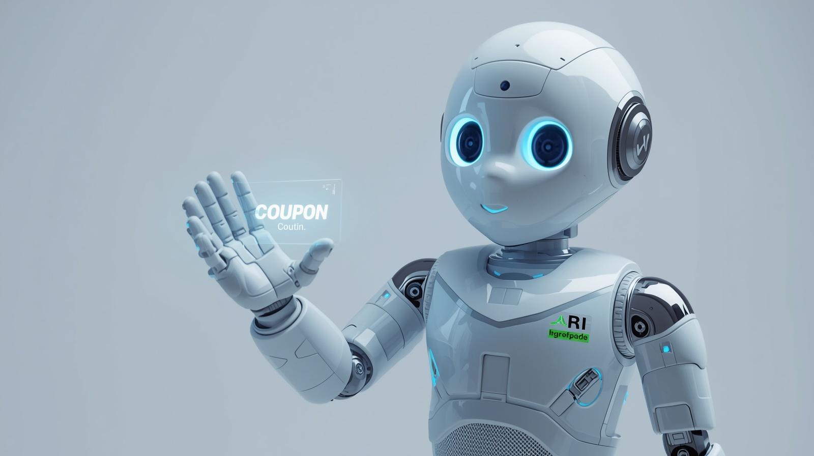 AIロボットがクーポンコードを持っている