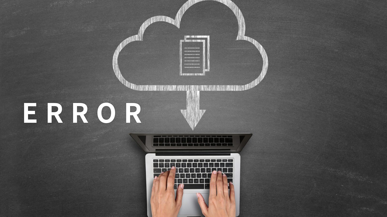 ノートパソコンへのデータダウンロードしているが「ERROR」が出ている画像
