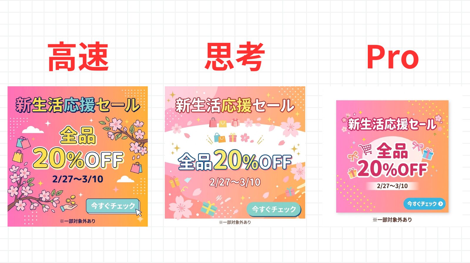 テキスト入りのSNS向けポップなバナー