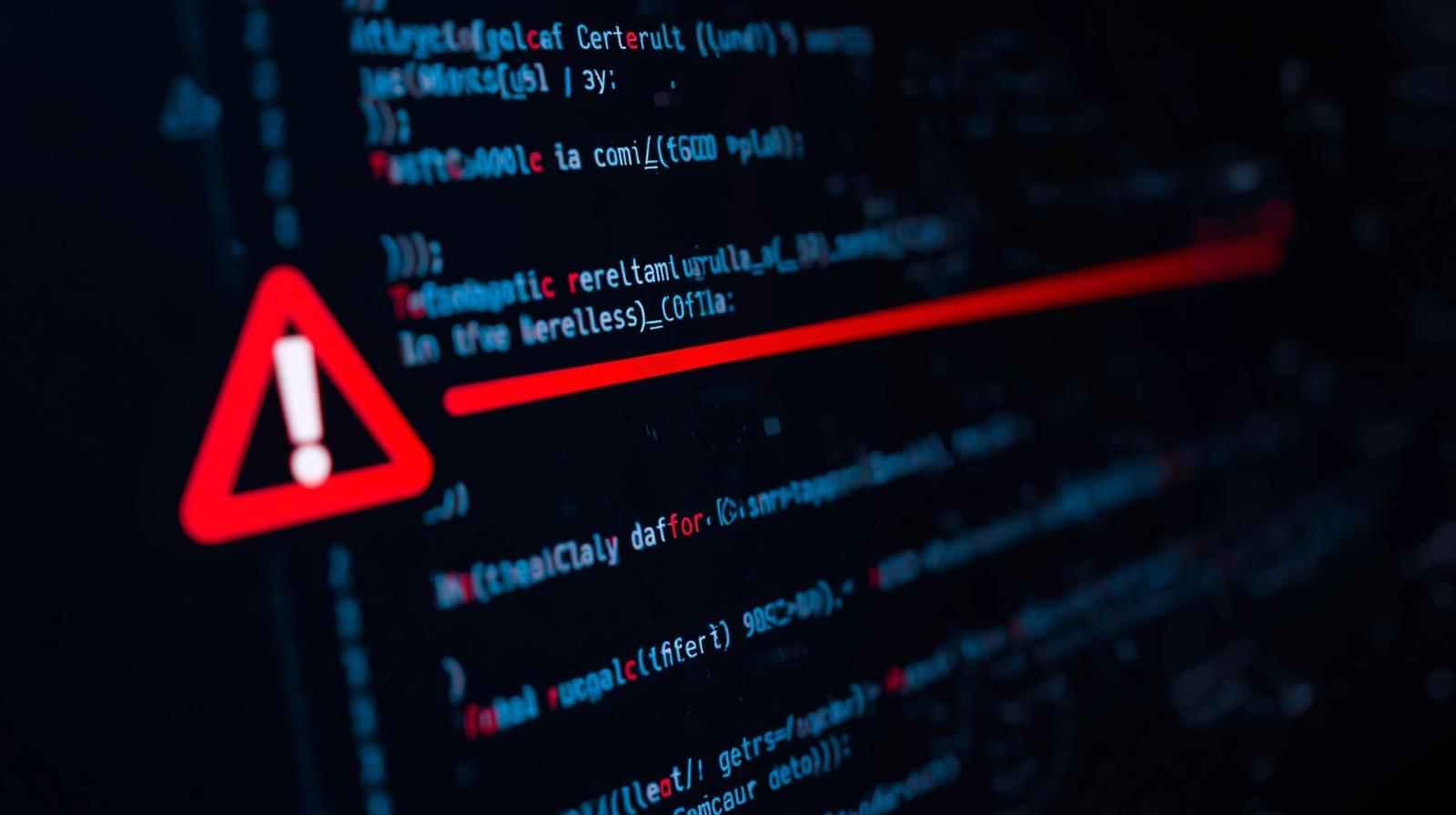 パソコンにエラーが出ている画像